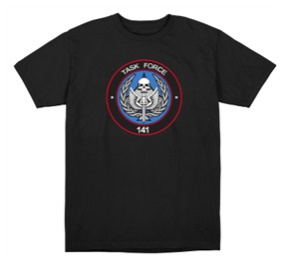 Koszulka T-SHIRT TASK FOTCE 141 LOGO, męska, czarna, rozmiar 2XL
