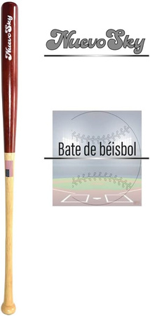 Kij baseballowy z drewna kauczukowego 76 cm