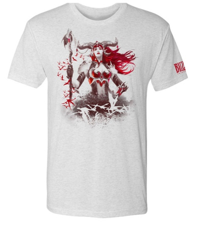 Koszulka T-SHIRT WORLD OF WARCRAFT DRAGONFLIGHT ALEXSTRASZA, męska, biały, rozmiar M