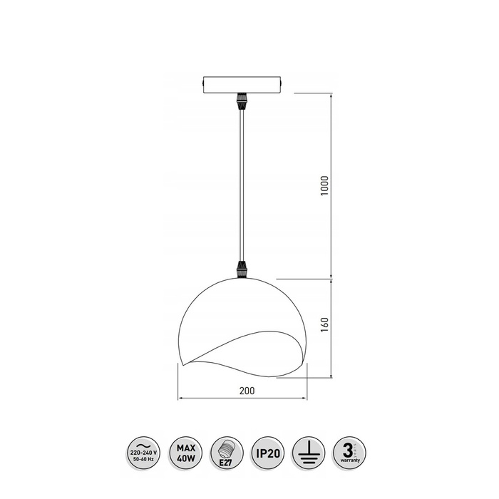 Oprawa sufitowa MAVIA, 0917, AC220-240V, 50/60Hz, 1*E27, IP20, śr. 20 cm, pojedyncza, biało/zielona