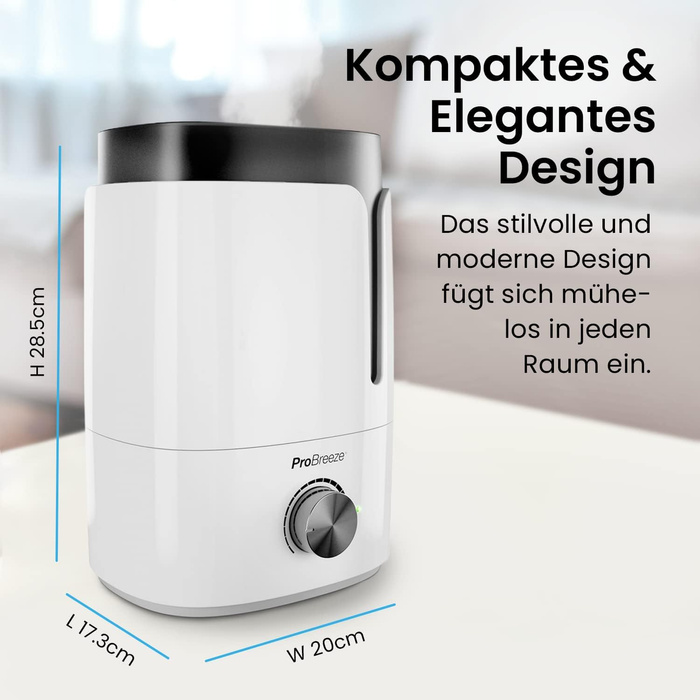 (Amazon B) Nawilżacz powietrza ultradźwiękowy Cool Mist o pojemności 3,5 l z dyfuzorem aromatu