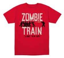 Koszulka T-SHIRT CALL OF DUTY ZOMBIE TRAIN,czerwona, męska, rozmiar XL