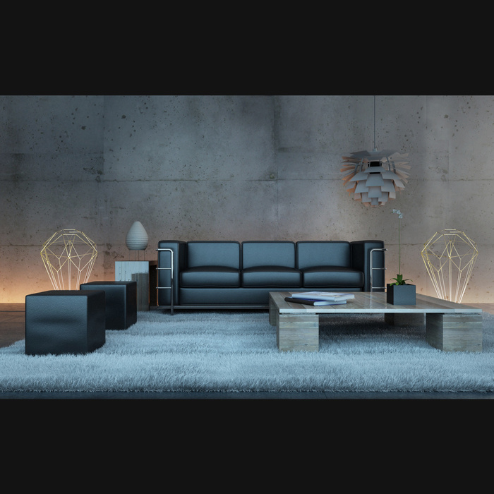 Ozdoba do ogrodu pokoju Metalowa DIAMENT LOFT MODERN 90 cm