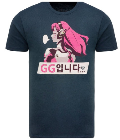 Koszulka T-SHIRT OVERWATCH 22D D. VA CHARACTER, męska, indigo, rozmiar S