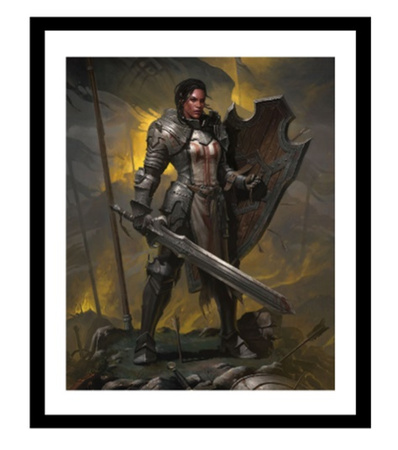 Oprawiony plakat DIABLO CRUSADER FEMALE, rozmiar 16x20 cali