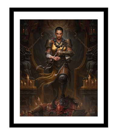 Oprawiony plakat DIABLO MONK FEMALE, rozmiar 16x20 cali