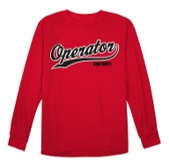 Koszulka z długim rękawem Longsleeve, OPERATOR, męska, czerwona, rozmiar L