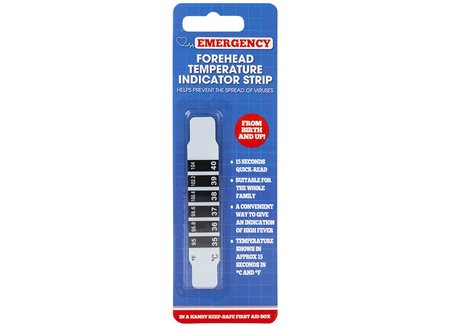 Pasek do mierzenia temperatury, pakowany w blistrze