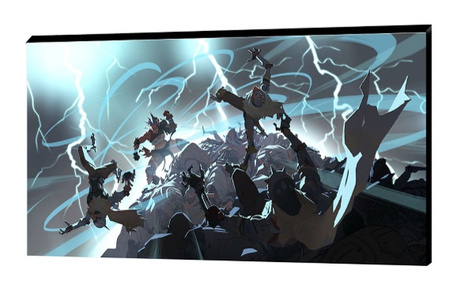 Obraz na płótnie OVERWATCH 2 THE RECKONING, rozmiar 12x24 cali