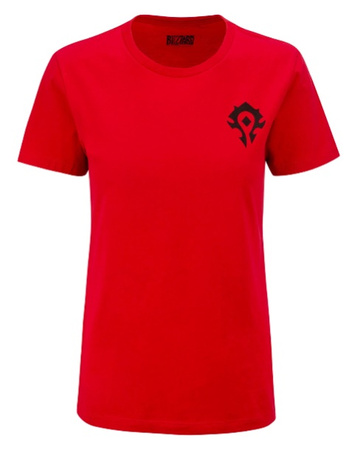 Koszulka T-SHIRT WORLD OF WARCRAFT HORDE ,czerwona, damska, rozmiar L