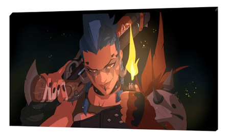 Oprawiony plakat OVERWATCH 2 BURN IT DOWN, rozmiar 12x24 cale