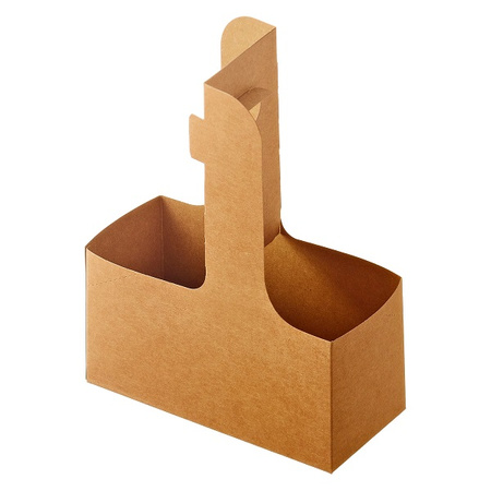 2-Papierowy uchwyt na kubek z uchwytem- 17,5x8 h1:22,5- h2: 9 cm - 25 szt.