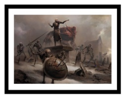 Oprawiony plakat DIABLO IV ARMY OF THE UNDEAD, rozmiar 14x20 cali