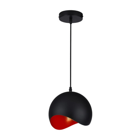 Oprawa sufitowa MAVIA, 1747, AC220-240V, 50/60Hz, 1*E27, IP20, śr. 20 cm, pojedyncza, czarno/czerwona