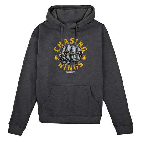 Bluza z kapturem CHASING RINGS, męska, szara, rozmiar 2XL