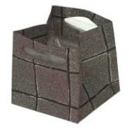 Torba prezentowa 65x65x65 mm czarny z brokatem